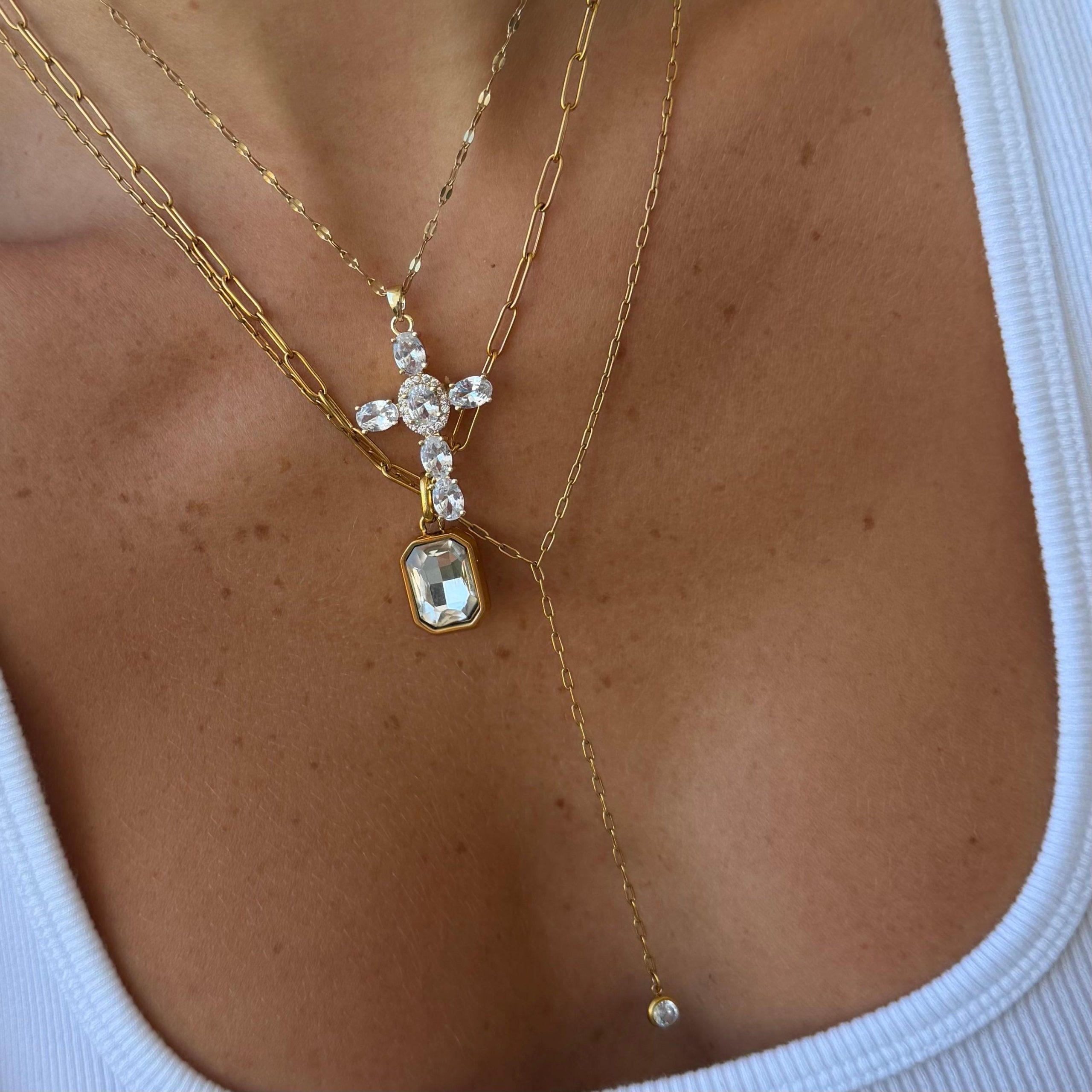 Heavenly Glow Cross Necklace - Image 5