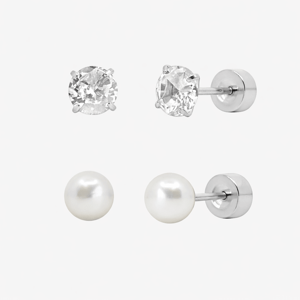 Timeless Babe Flat Back 2 Piece Earring Set Gold - Image 3