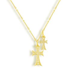 Alternative view of Double Cross Me Necklace