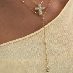 Alternative view of Raindrop Lariat Necklace