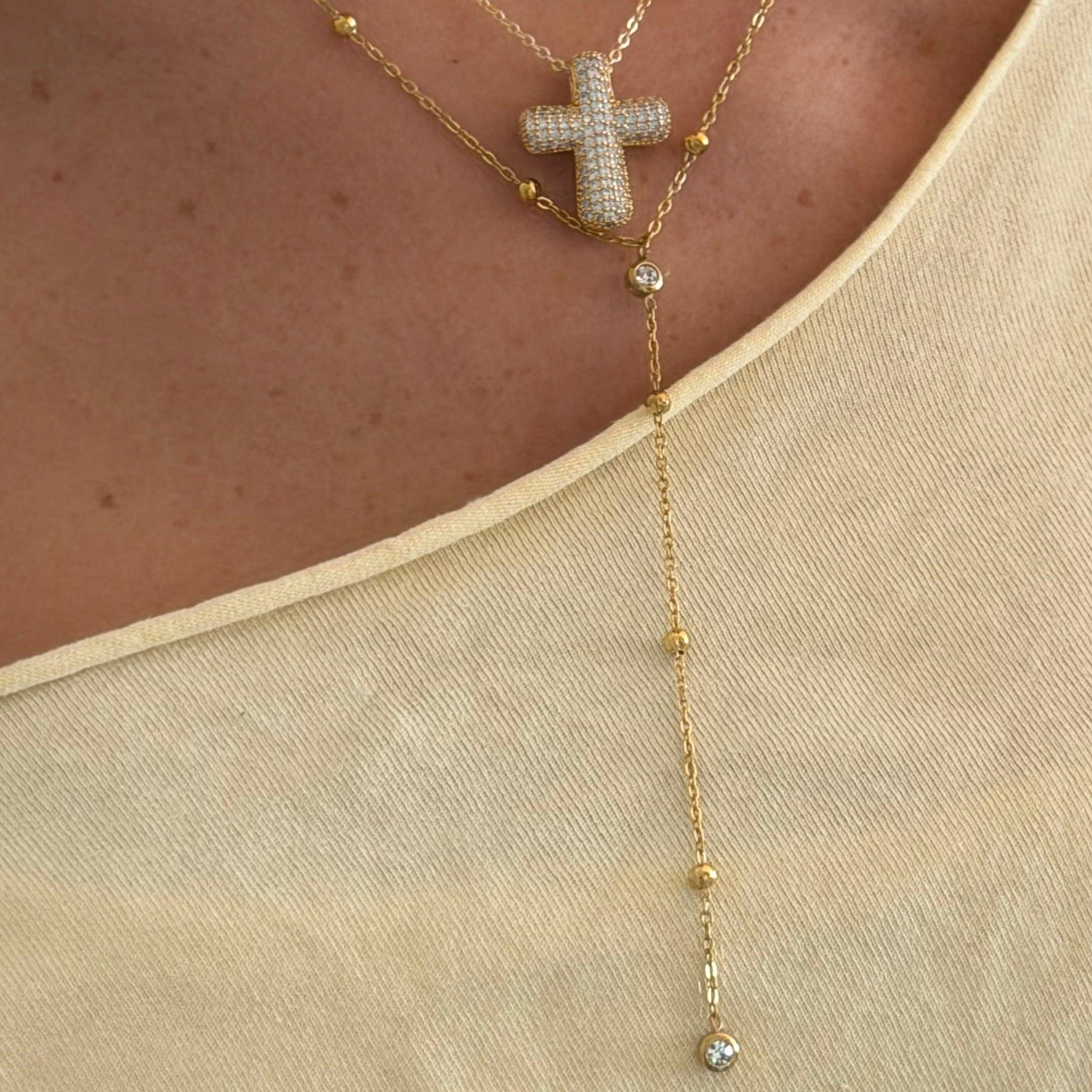 Raindrop Lariat Necklace - Image 2