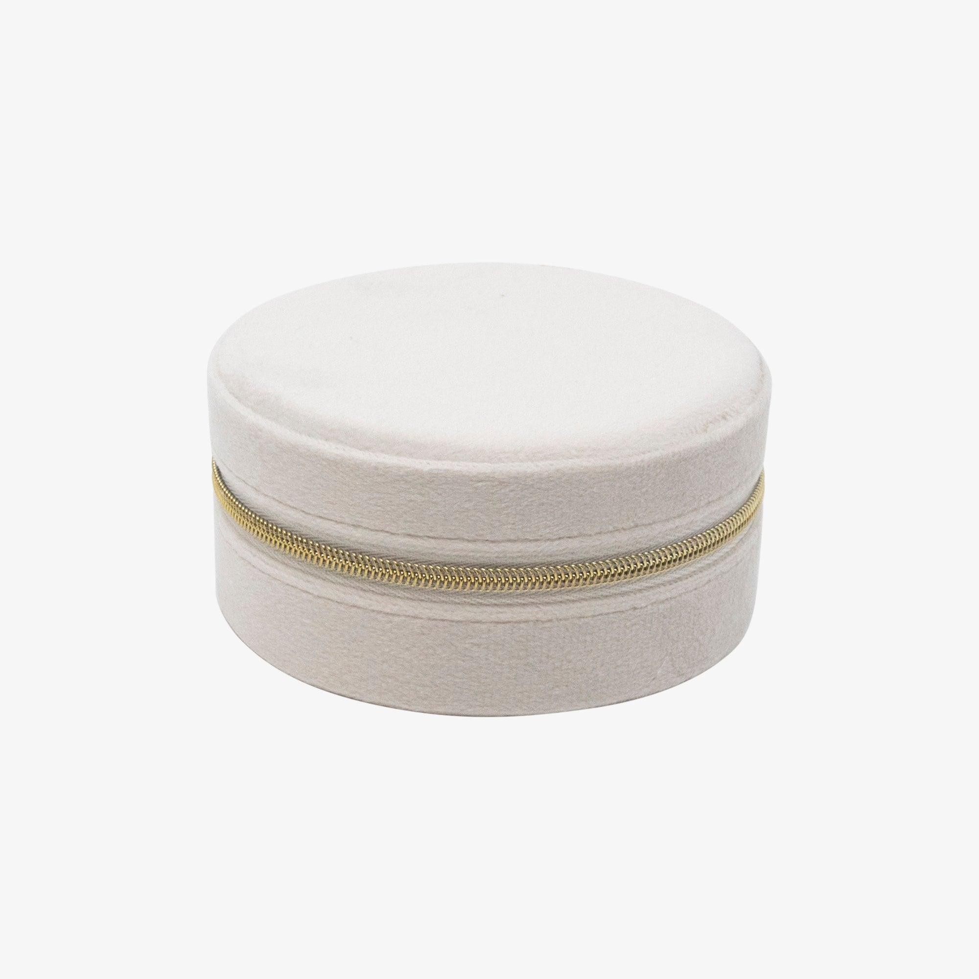Round Velvet Travel Jewelry Case - Image 5
