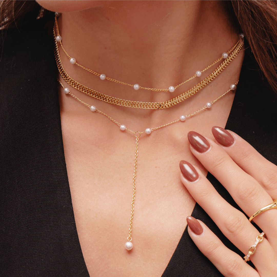 Sweet Pearl Lariat Necklace - Image 6