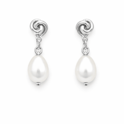 Alternative view of Pearl & Swirl Earrings