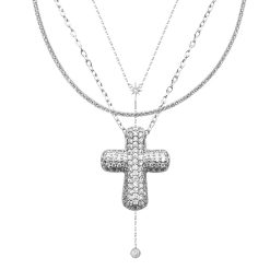 Alternative view of Icy Cross 3-Piece Necklace Bundle