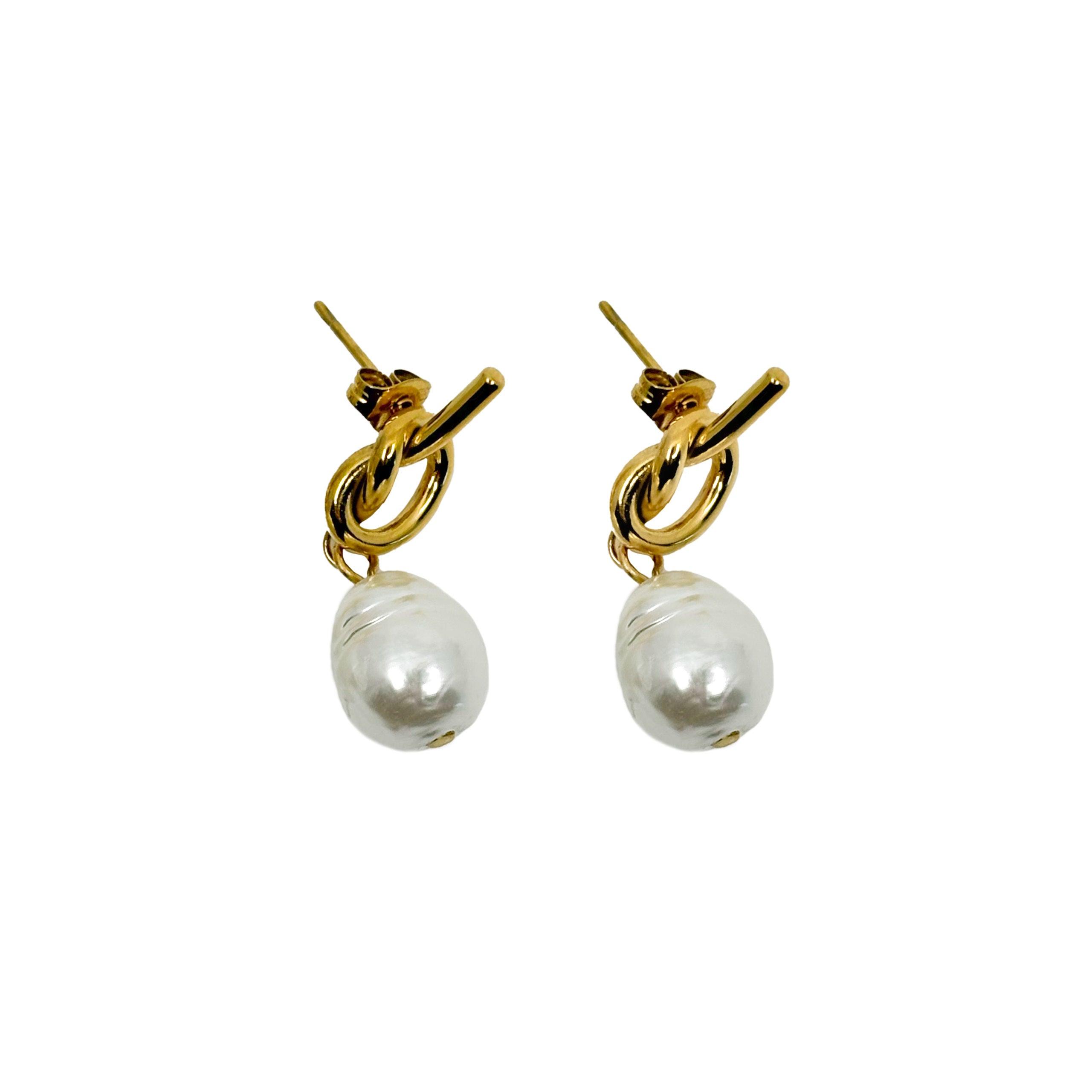 Infinity Pearl Earrings - Image 2