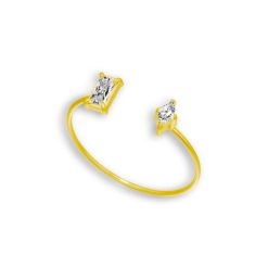 Alternative view of Frosted Duet Ring