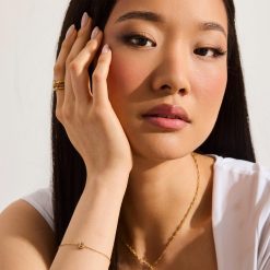 Alternative view of Stacked Linked Crystal Band Ring