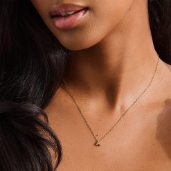 Alternative view of Crystal Initial Necklace