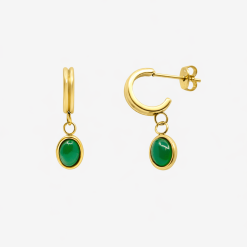 Alternative view of Emerald Dream Hoop Earrings