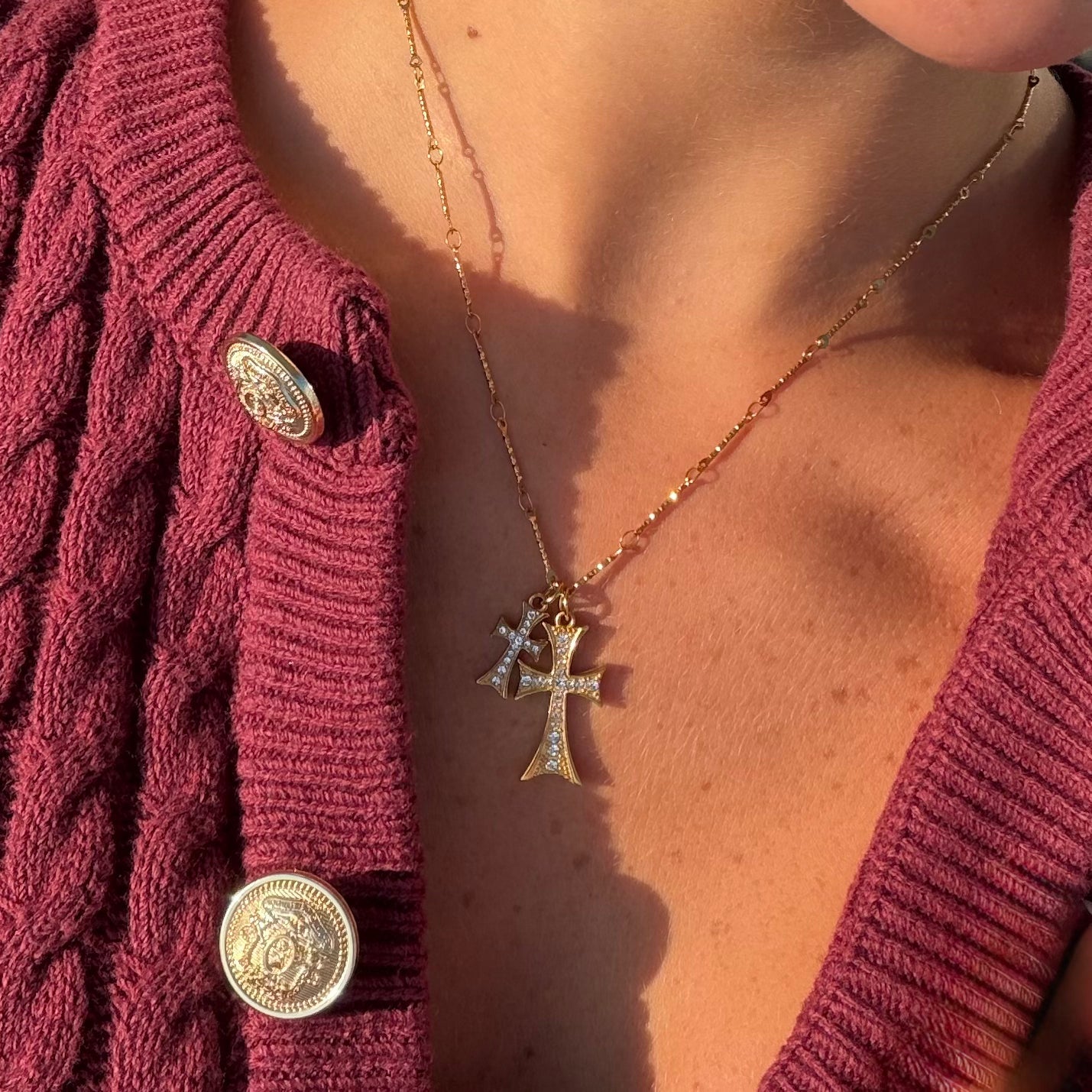Double Cross Me Necklace - Image 3