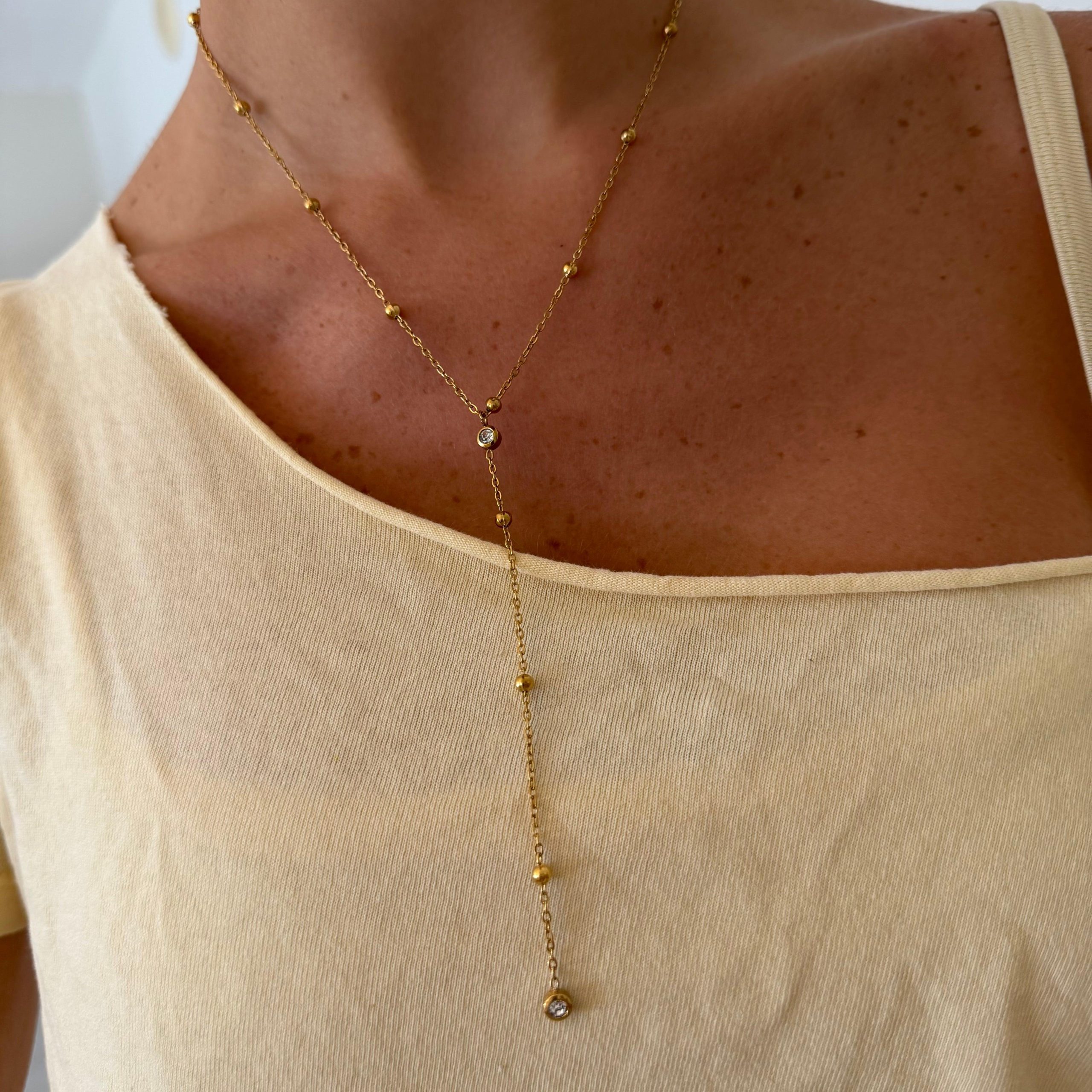 Raindrop Lariat Necklace - Image 4