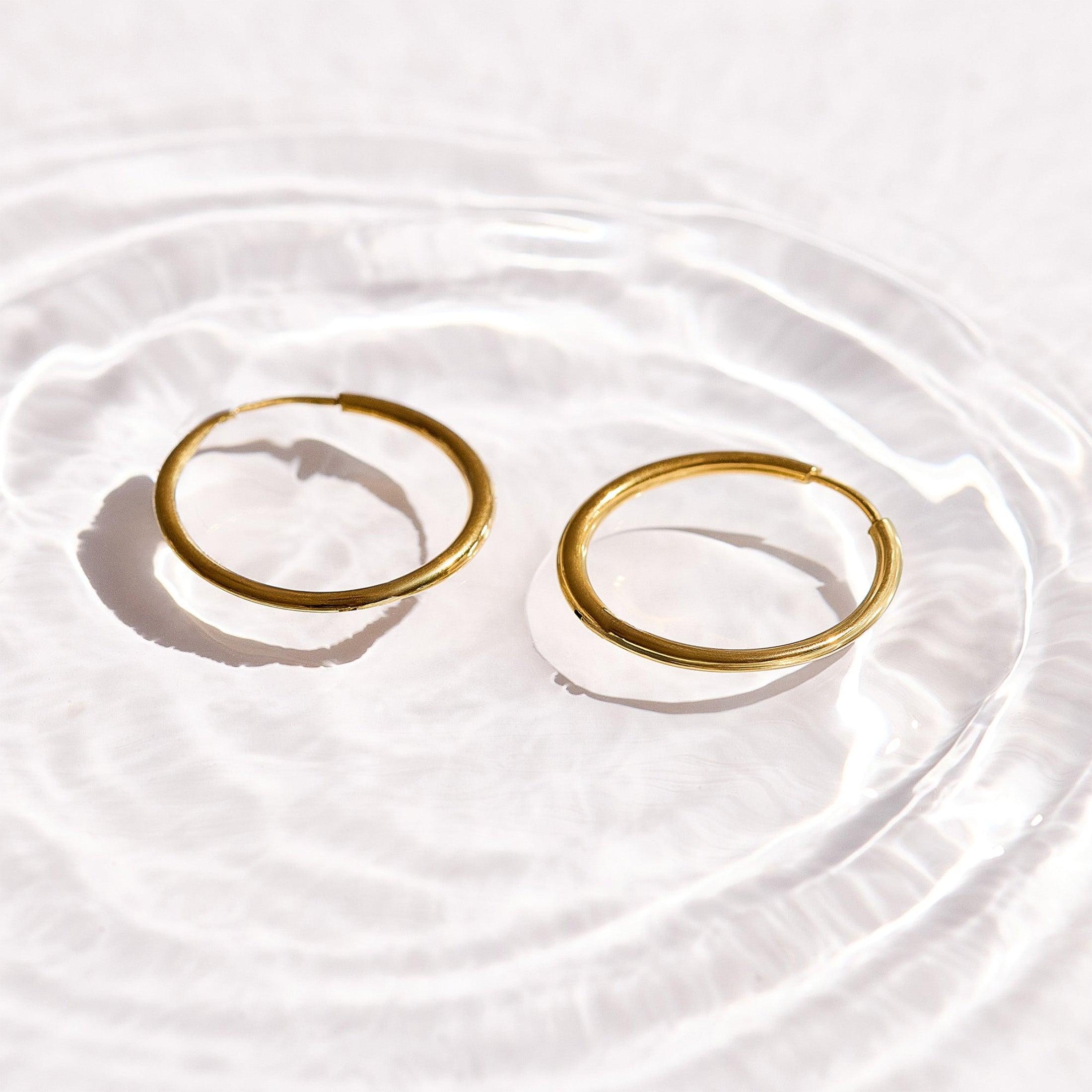 Thin Evryday Hoop Earrings - Image 4