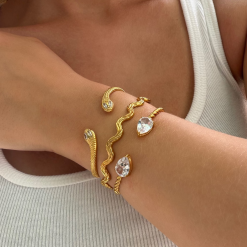 Alternative view of Twisted Spark Bangle