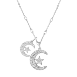 Alternative view of Star and Crescent Necklace
