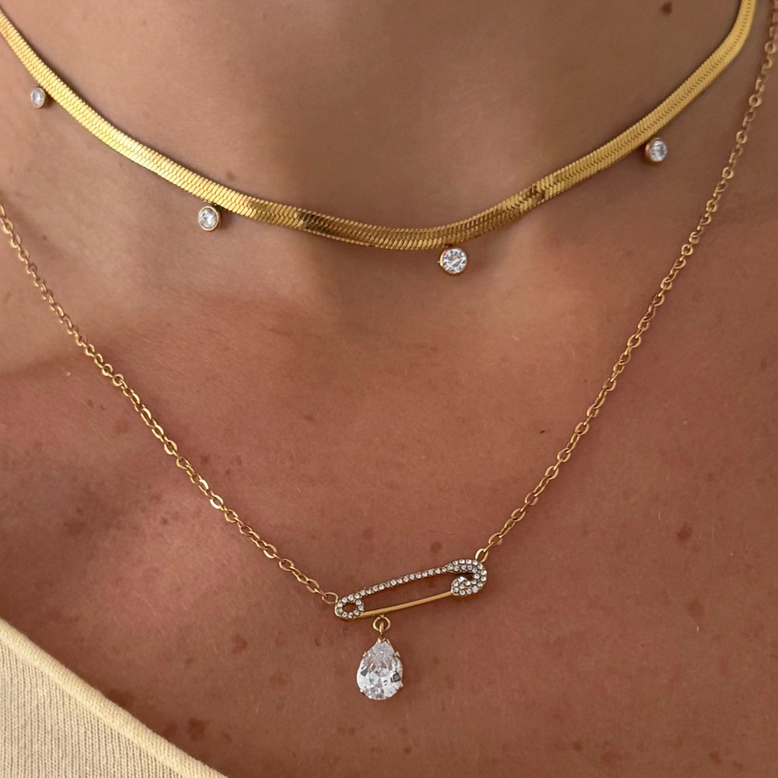 Shiny Pin Necklace - Image 2