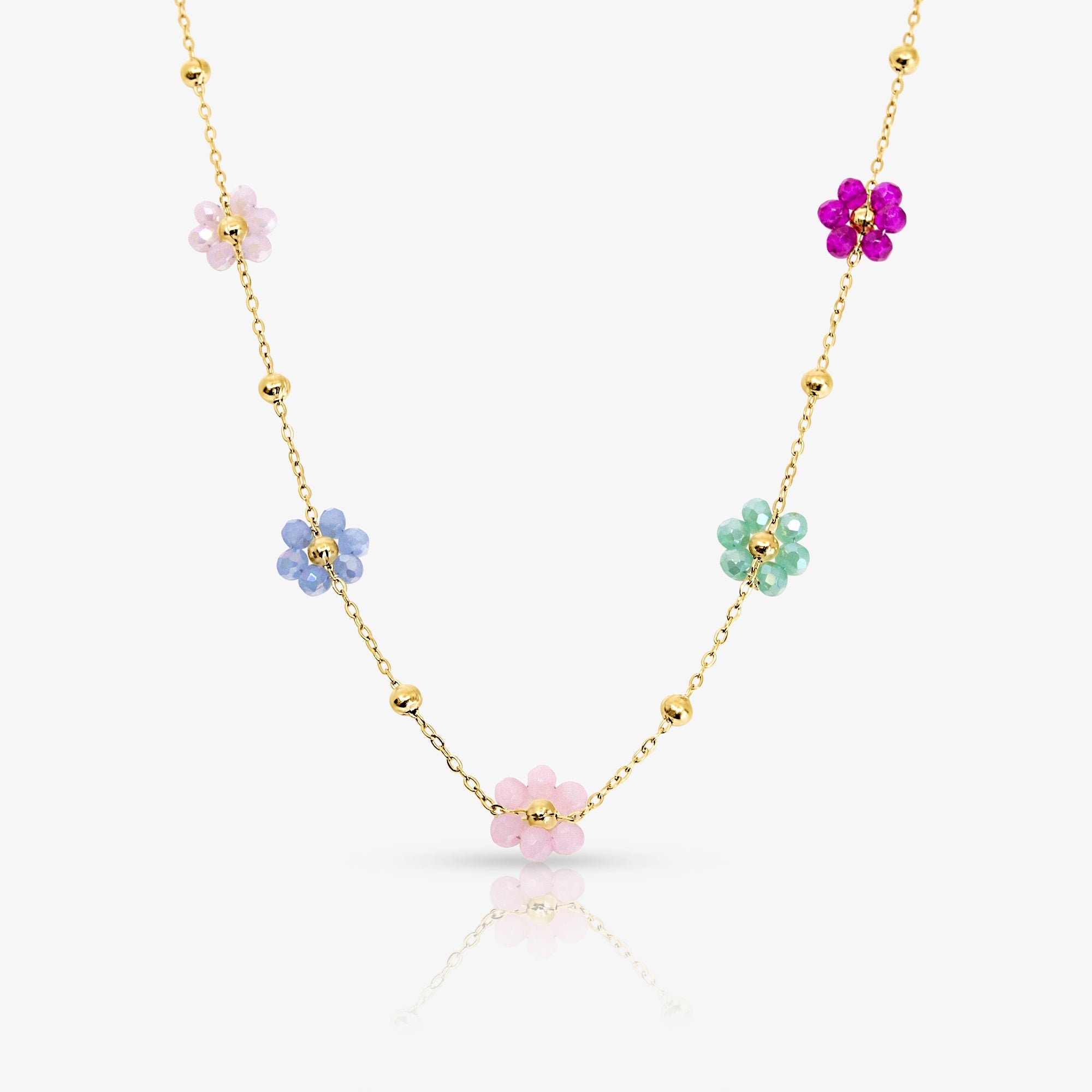 Daisy Pop Necklace & Bracelet 2 Piece Set - Image 2
