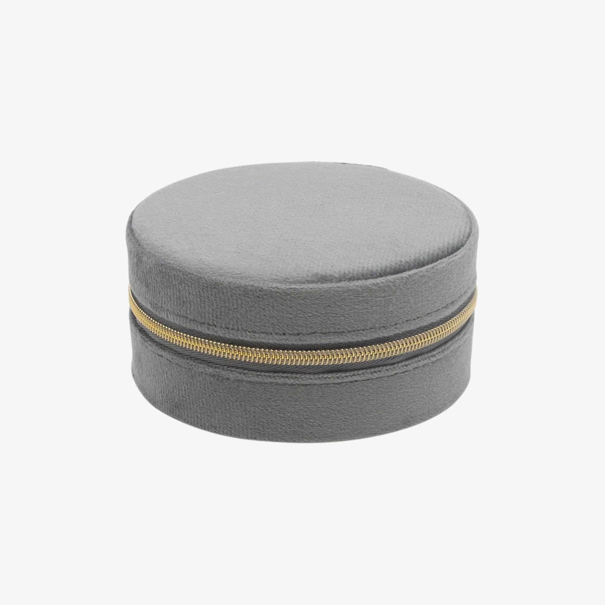 Round Velvet Travel Jewelry Case - Image 2