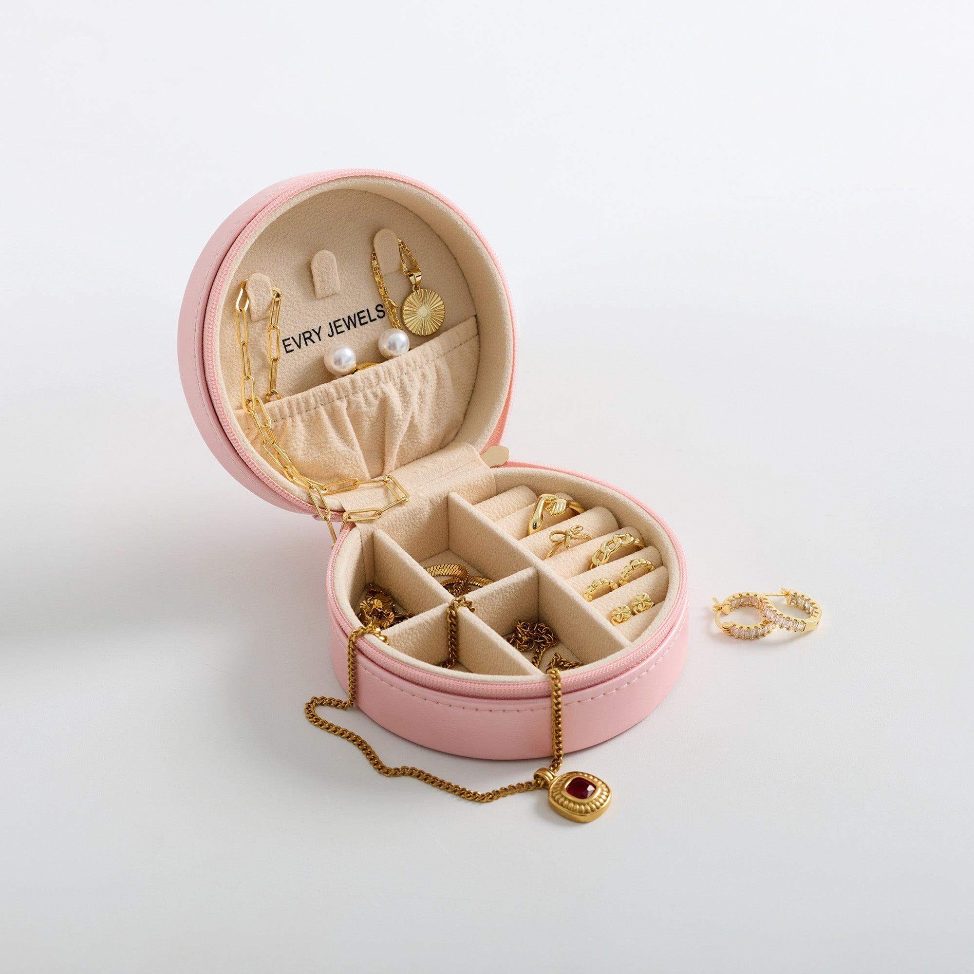 Mini Round Jewelry Box - Image 3