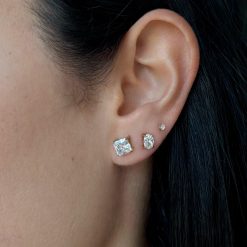 Alternative view of Madonna Square Stud Earrings