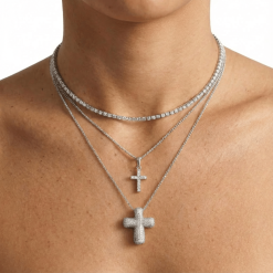 Alternative view of Bling Cross 3-Piece Necklace Bundle