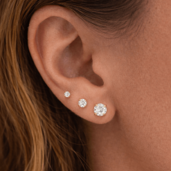 Babydoll Flat Back Stud Earrings Gold