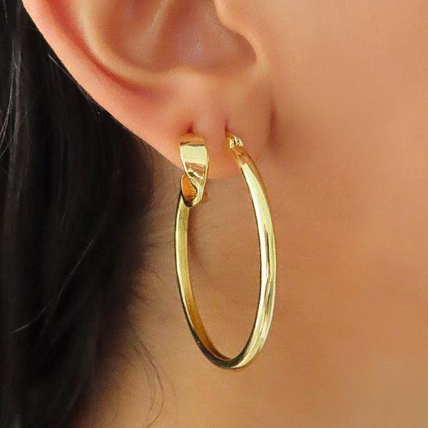 Thin Evryday Hoop Earrings - Image 9