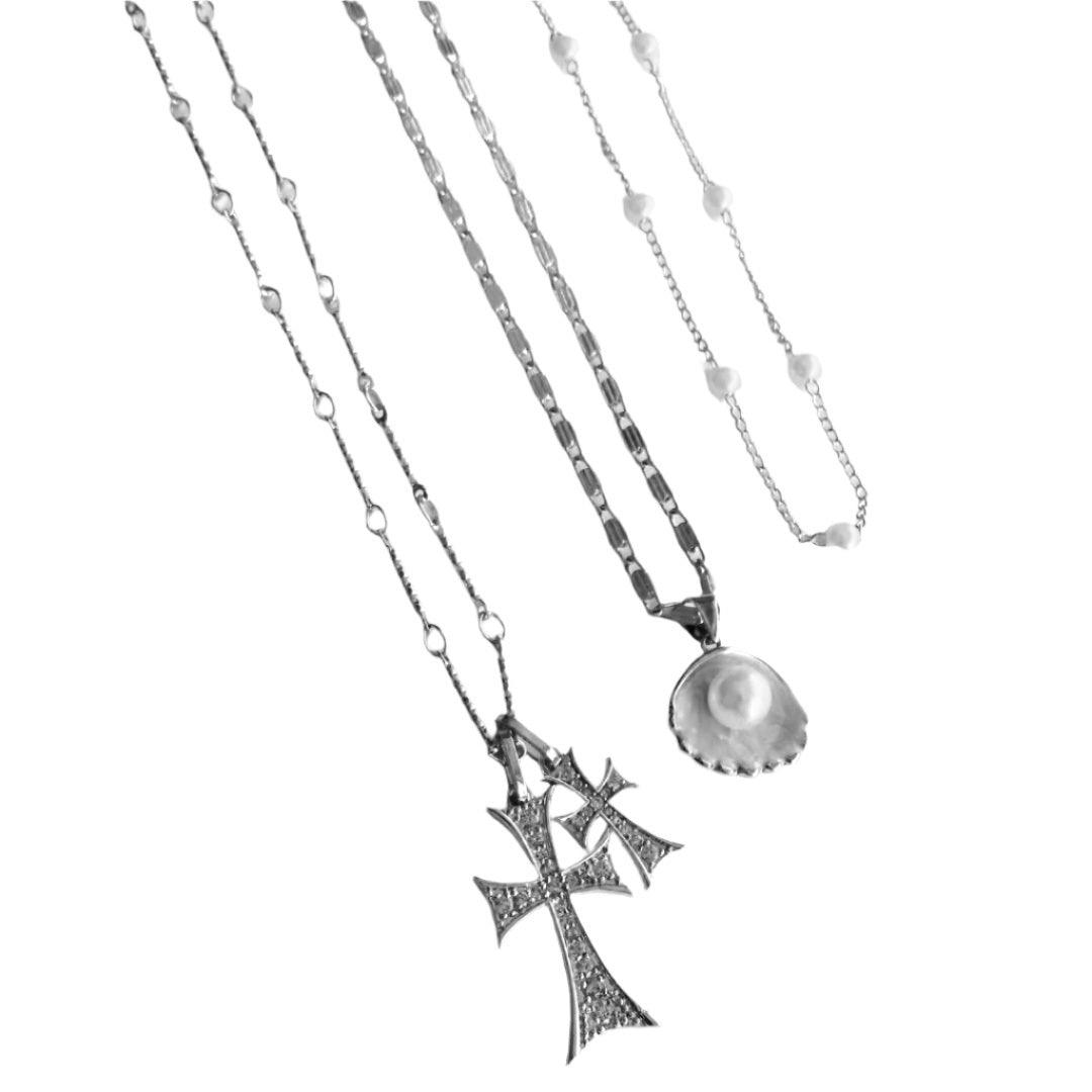 It Girl 3 Piece Necklace Bundle | Double Cross Me, Lover Girl & Meribella Necklace - Image 4