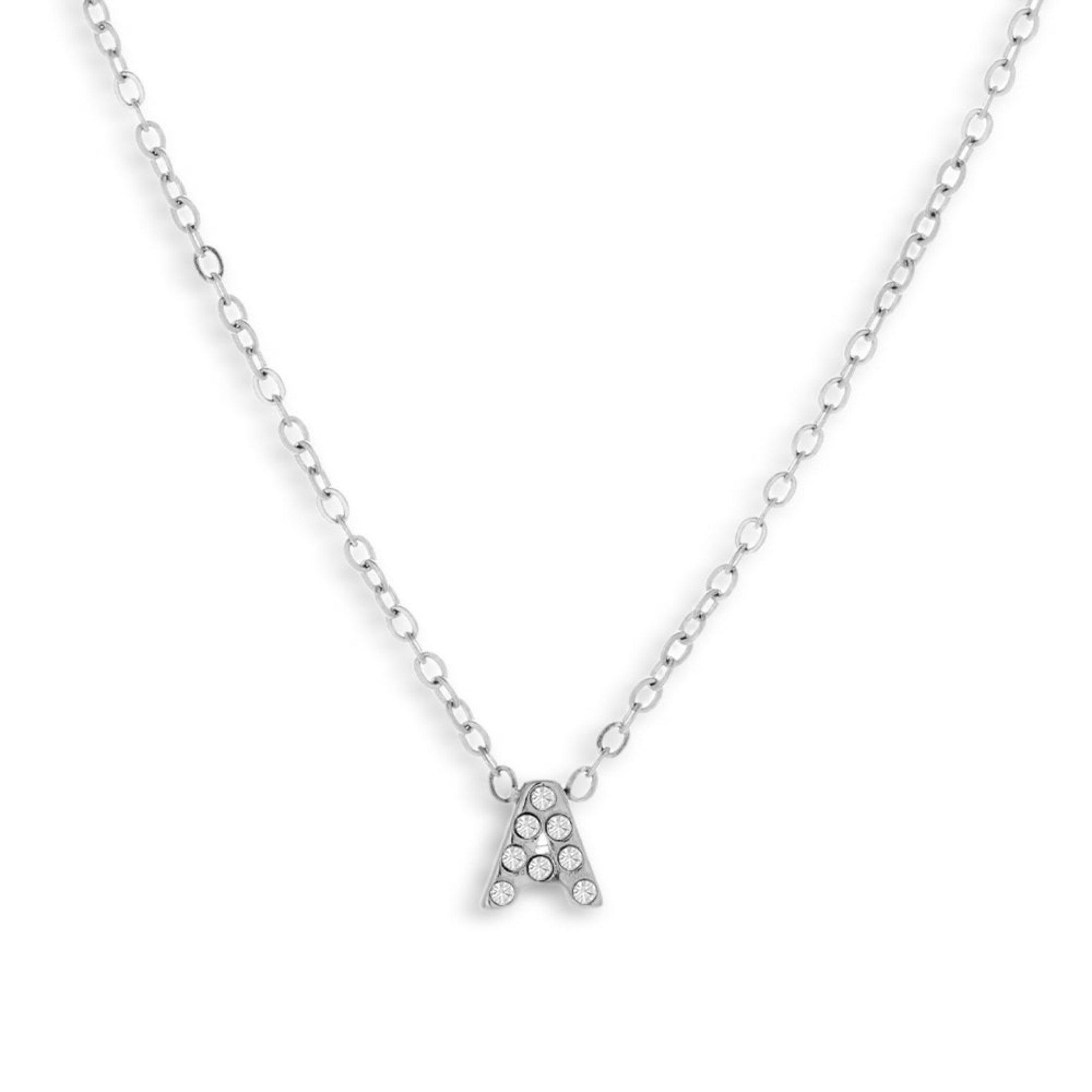 Crystal Initial Necklace - Image 3