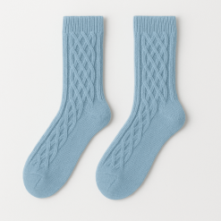 Alternative view of Cozy Knit Pattern Crew Socks