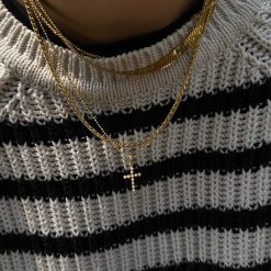Alternative view of Heavenly Hour Cross Necklace