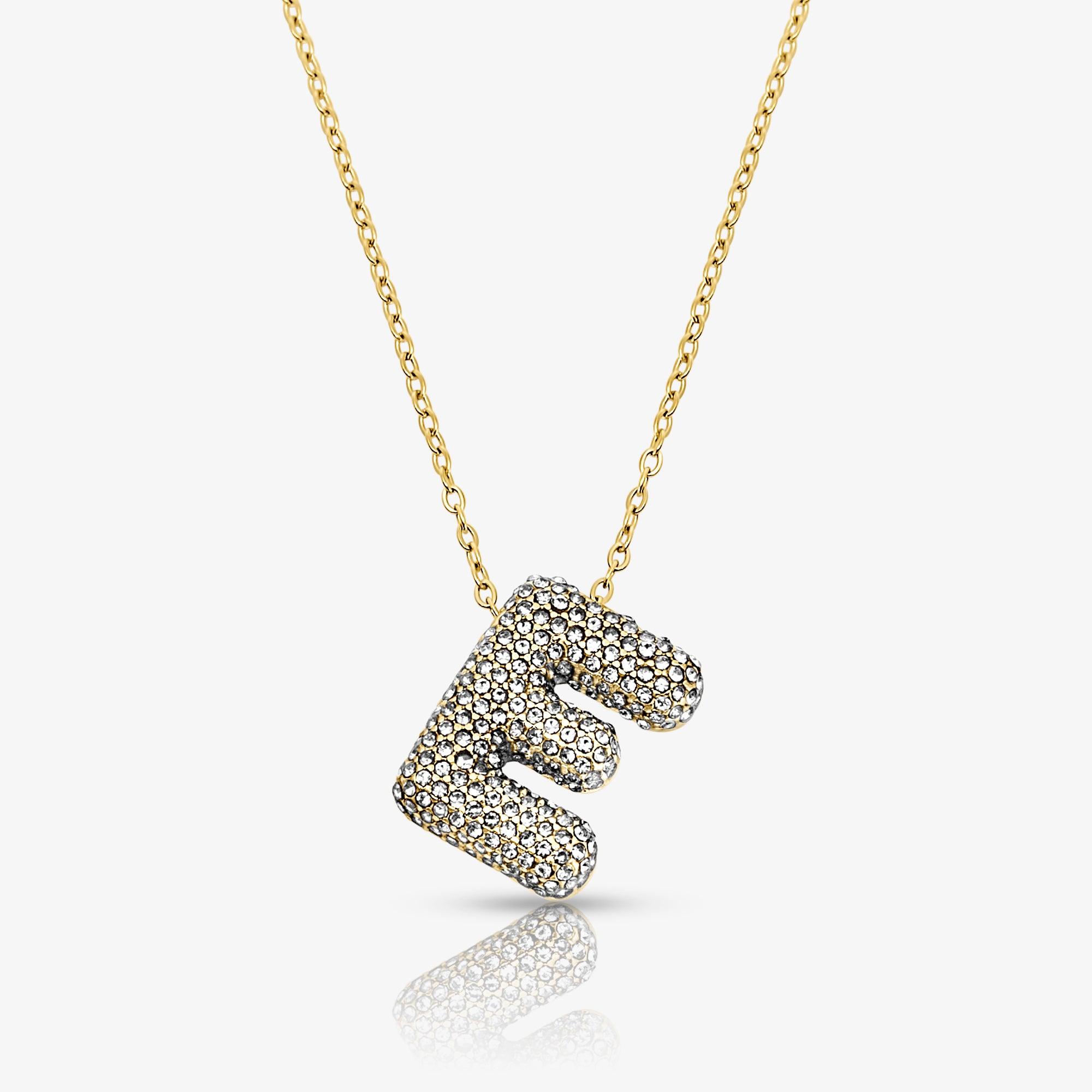 Pave Bubble Letter Necklace - Image 11