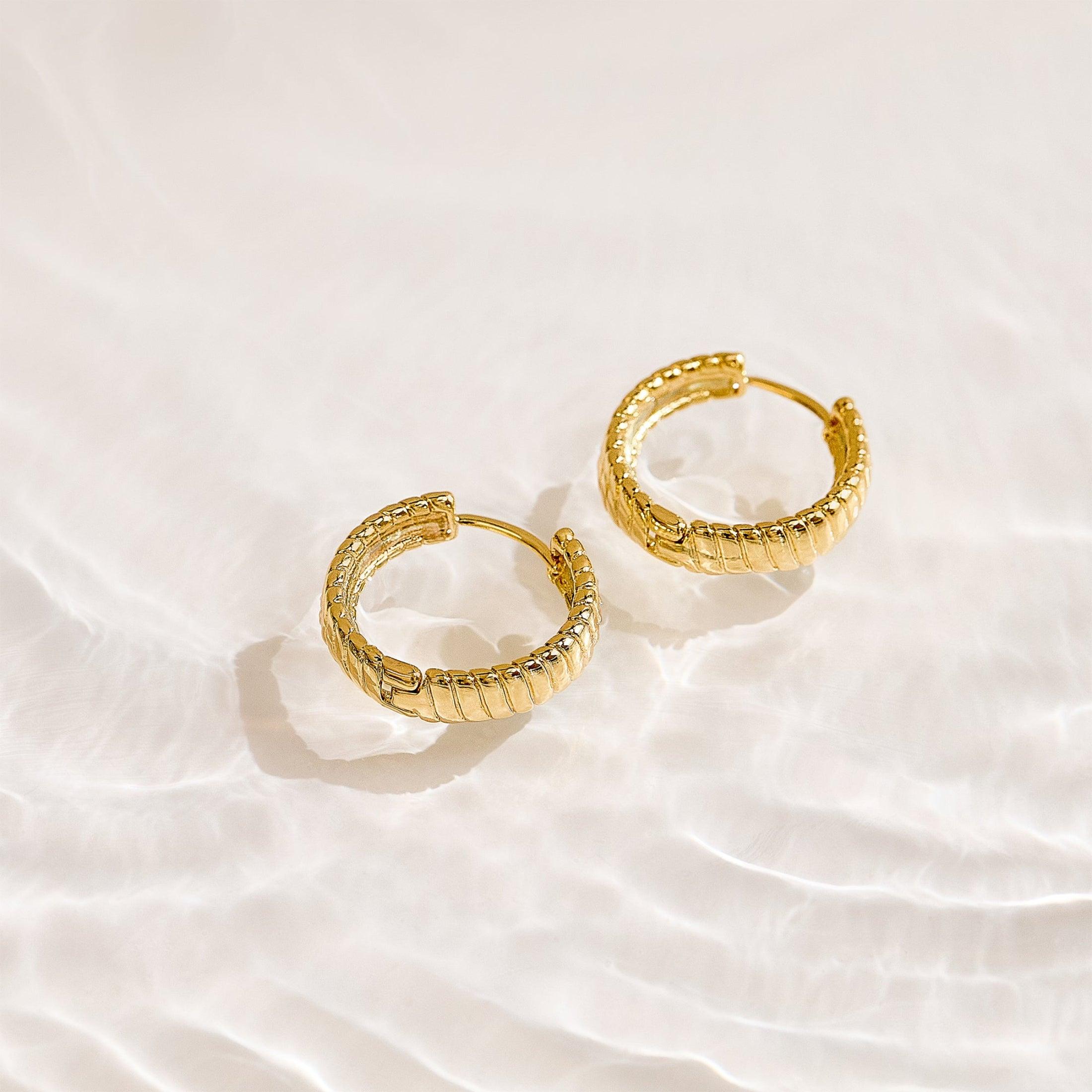 Golden Hoop Earrings - Image 4