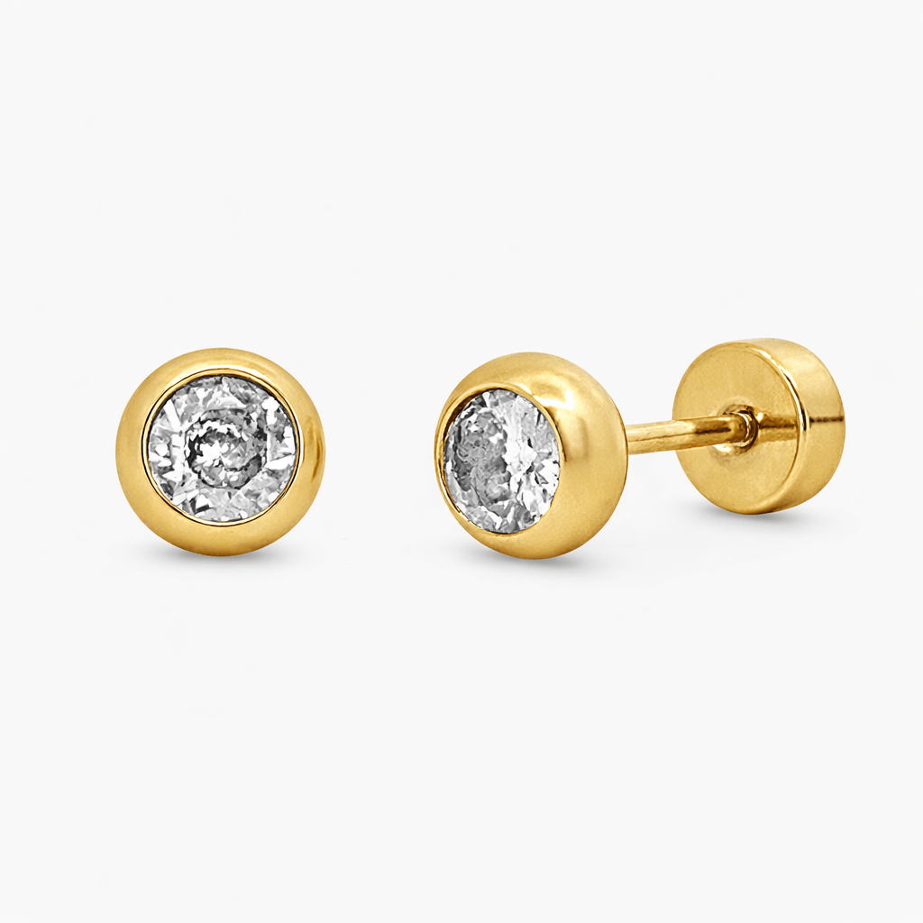 Shine On Flat Back Earrings Gold - Image 3