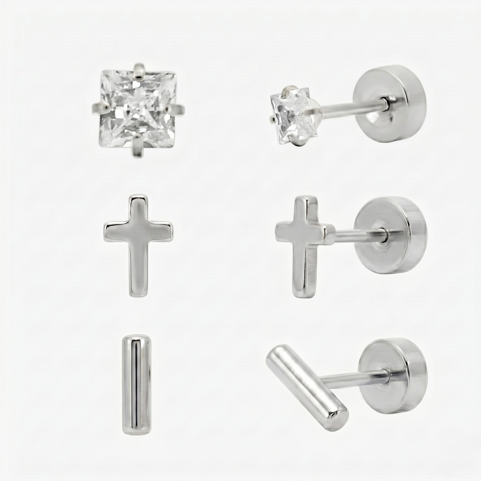 Simply Yours Flat Back 3 Piece Earring Set - Image 2