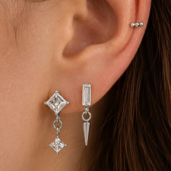 Alternative view of Cool Girl Flat Back 3 Piece Earring Set