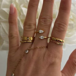 Alternative view of Rainbow's End 2-Piece Ring Set