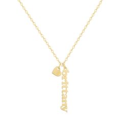 Alternative view of Custom/Personalized Mini Vertical Charm Nameplate Necklace