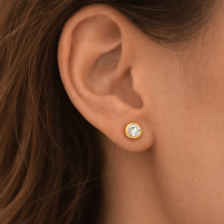 Alternative view of Shine On Flat Back Earrings Gold