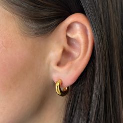 Alternative view of Chunky Curved Hoop Earrings