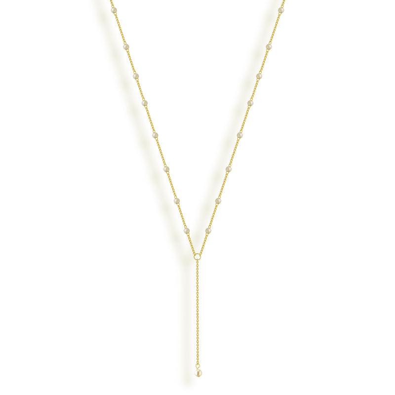 Sweet Pearl Lariat Necklace - Image 2