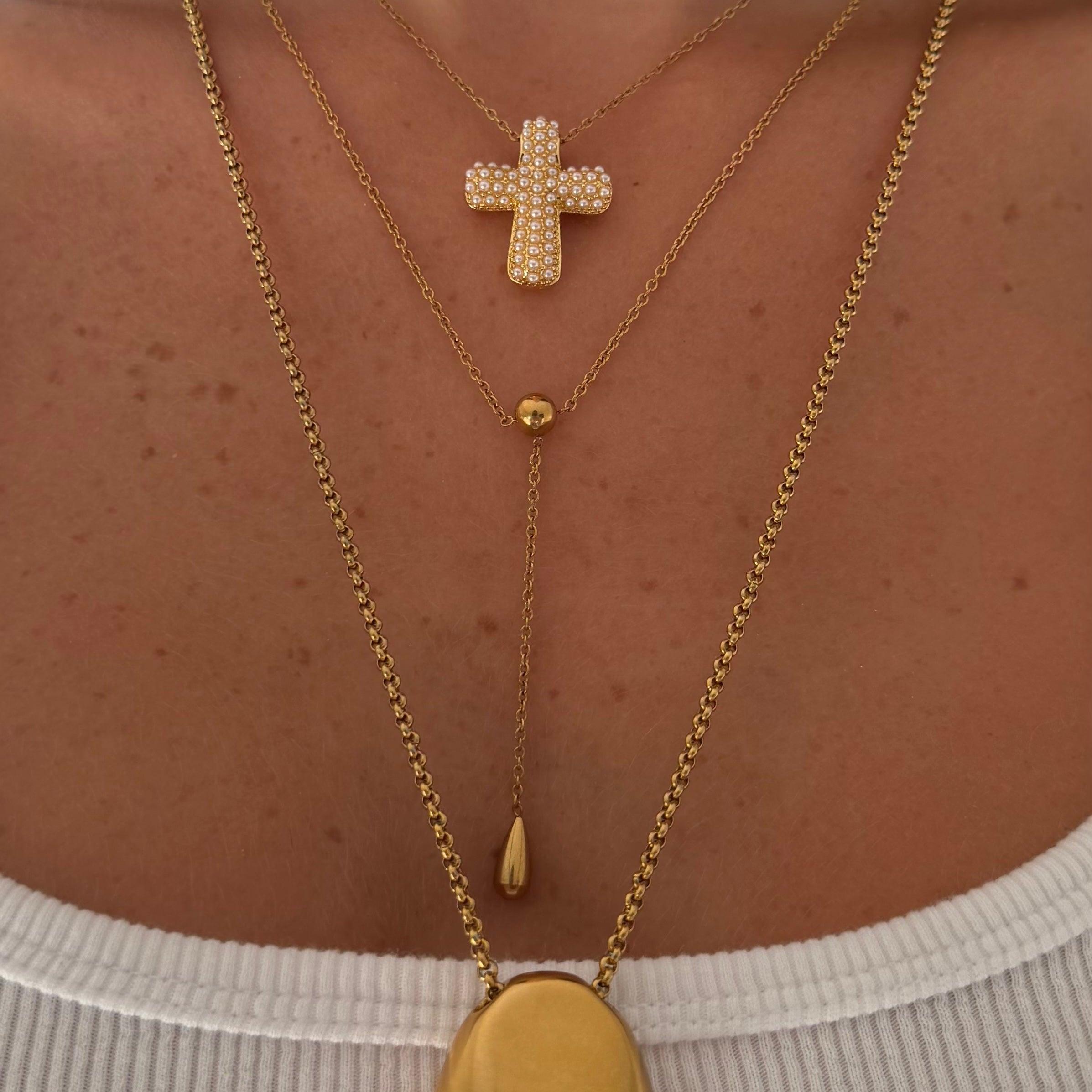 Luna Drop Lariat Necklace - Image 4