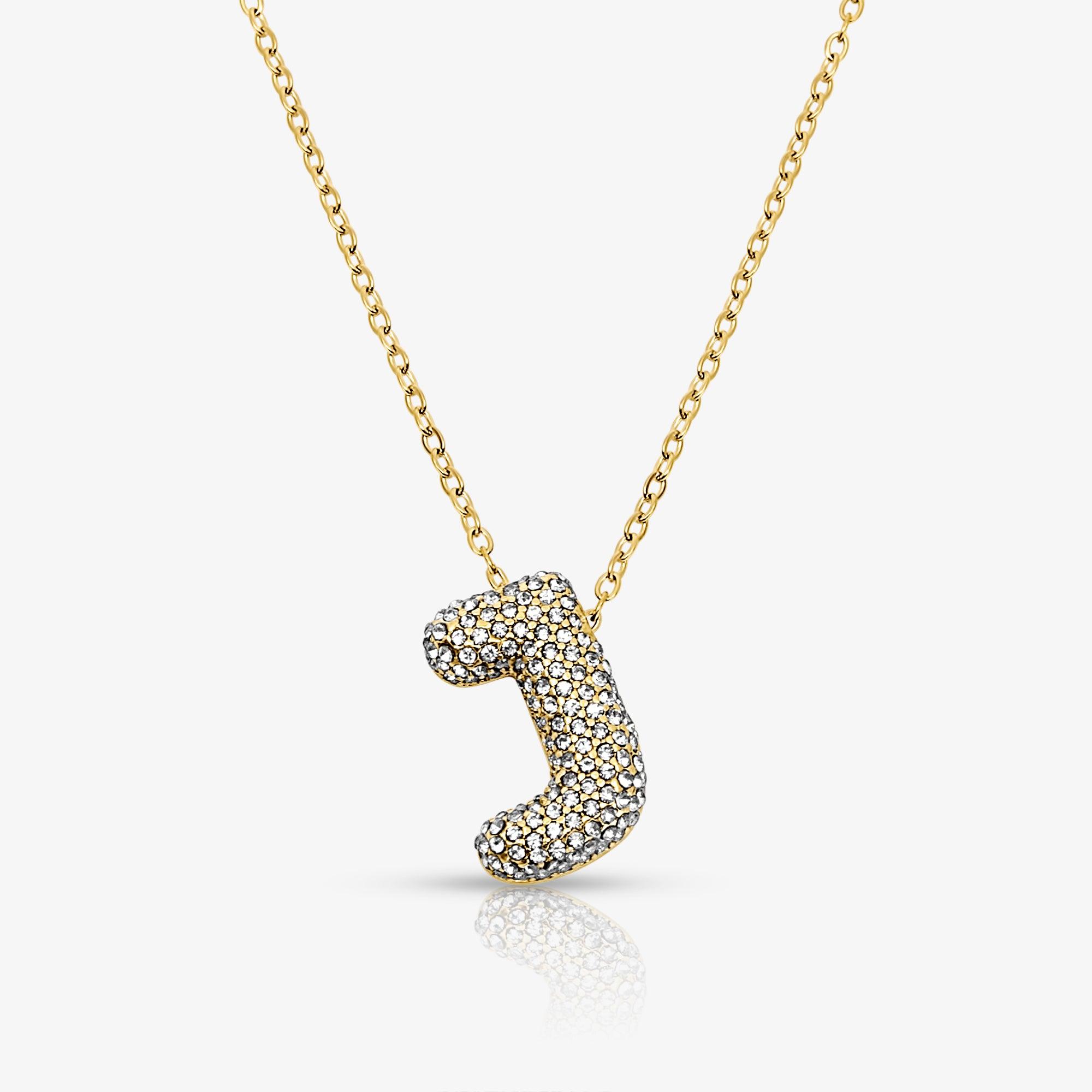 Pave Bubble Letter Necklace - Image 8