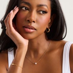 Alternative view of Single Pearl Drop Necklace