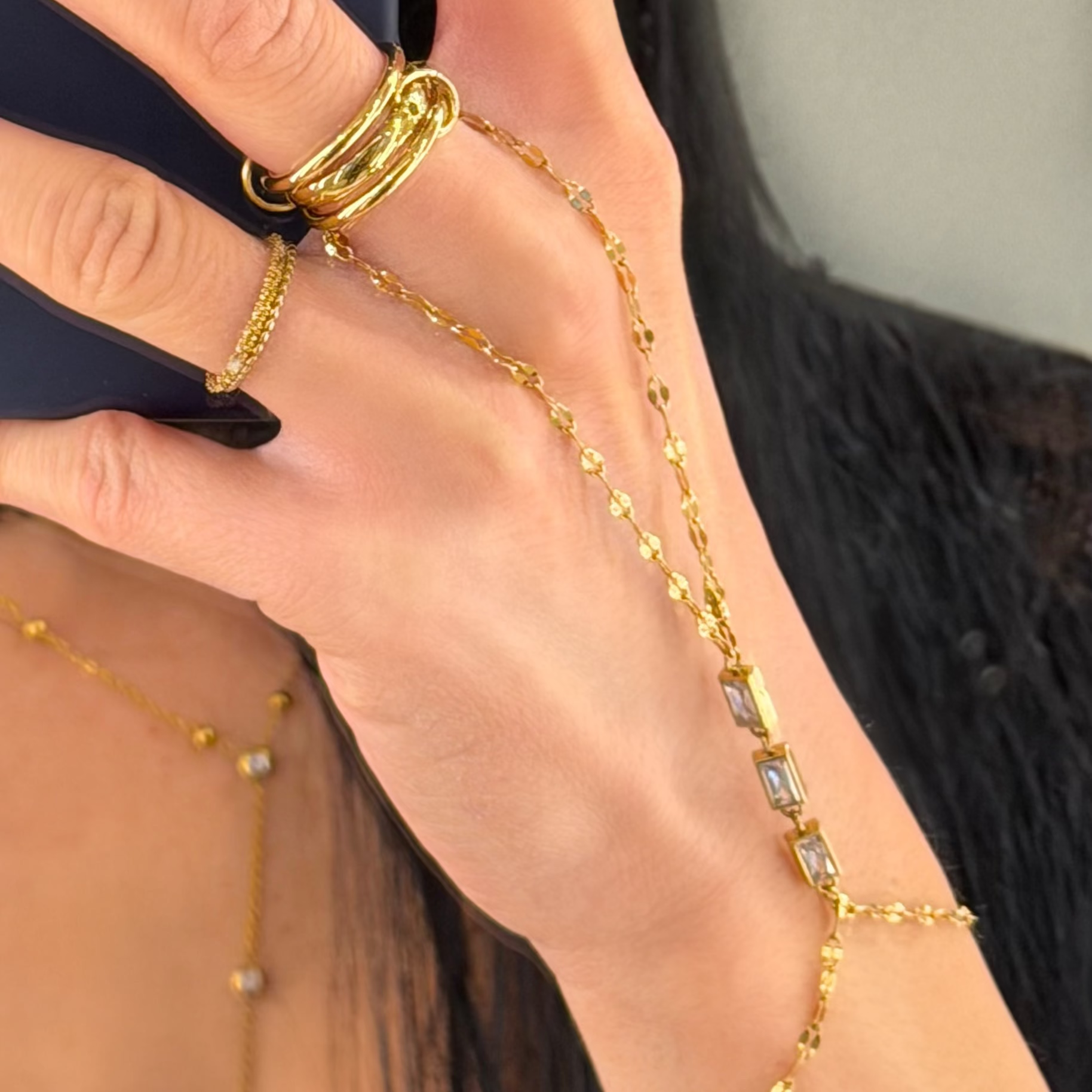 Golden Babe Hand Chain - Image 4