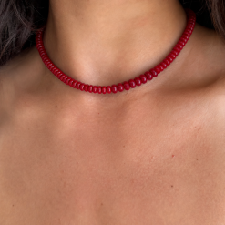 Alternative view of Scarlet Glow Beaded Necklace