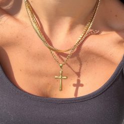 Alternative view of Pure and Simple Cross Necklace