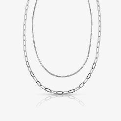 Alternative view of Perfect Pair Double Layered Necklace