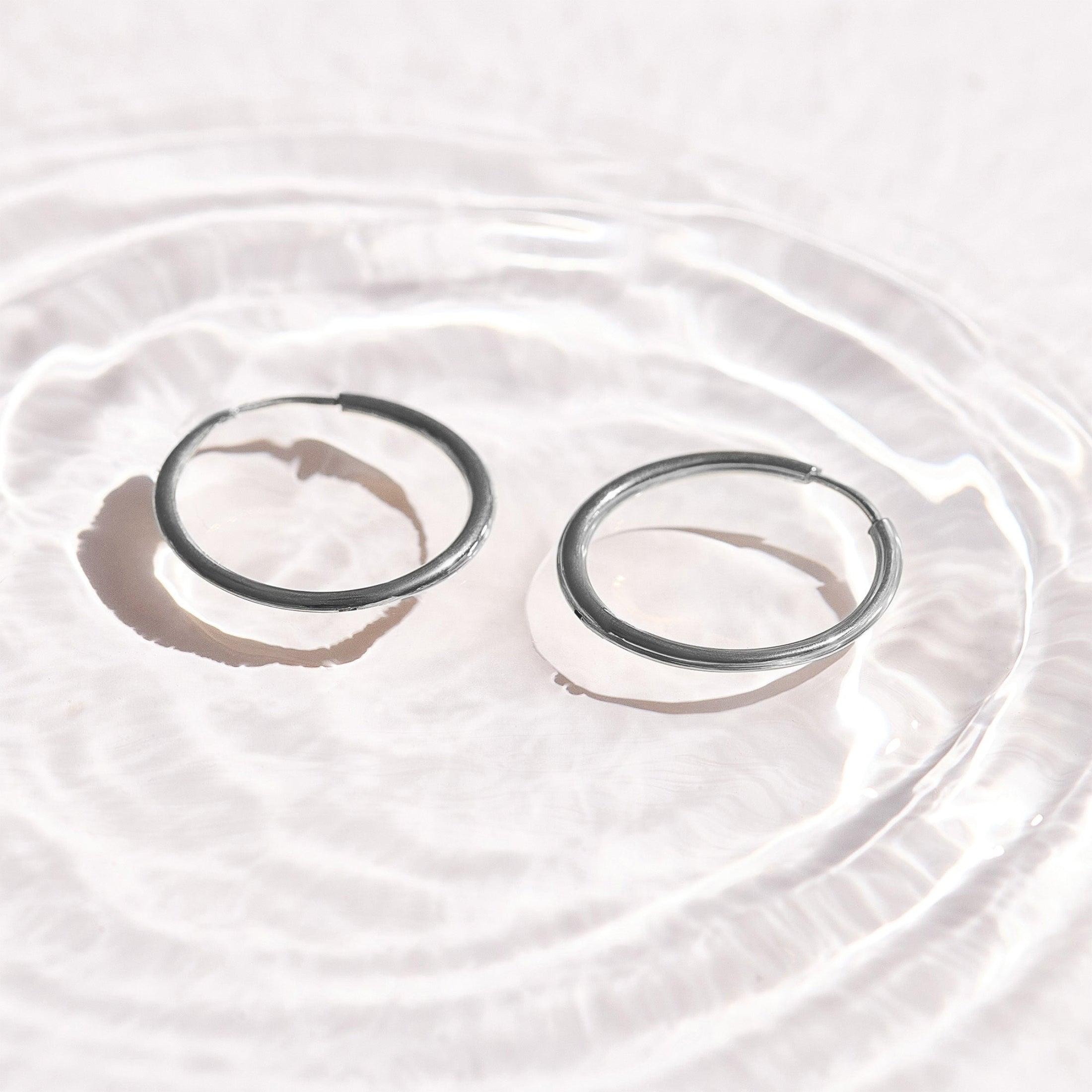 Thin Evryday Hoop Earrings - Image 8
