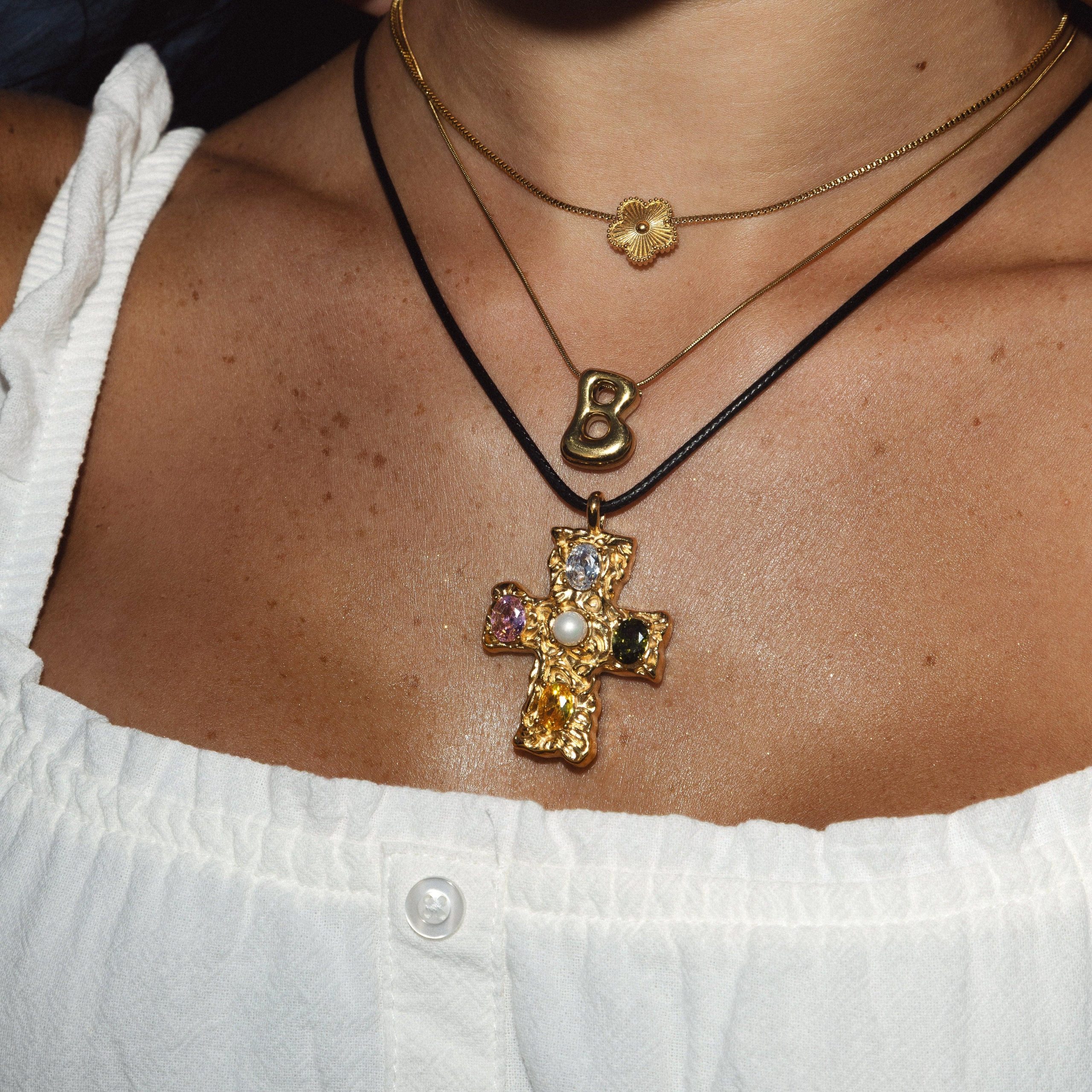 Popstar Cross Cord Necklace - Image 4
